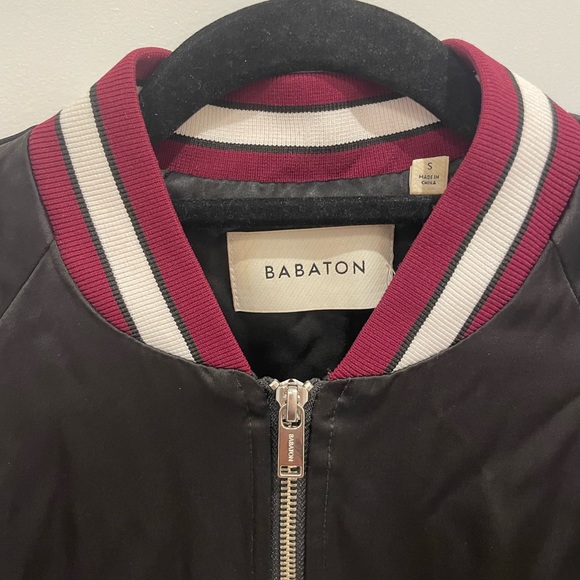 Babaton Chelsey Satin Black Bomber Jacket - Picture 3 of 6